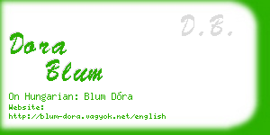 dora blum business card